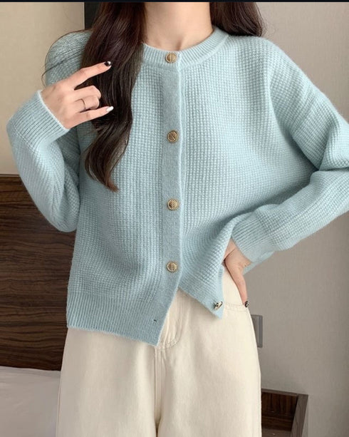 Women Casual Button Down Cardigan